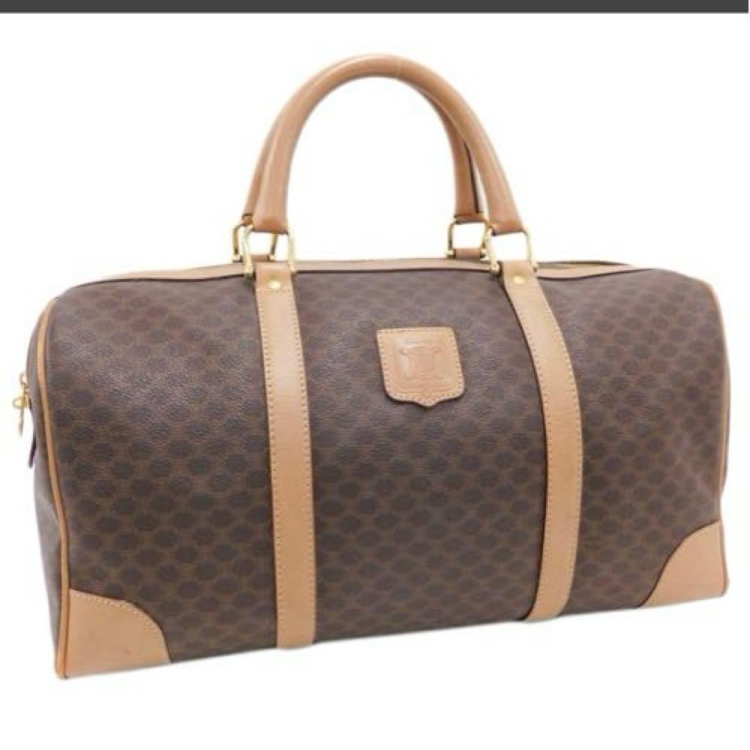 鑑定済み　⭐️美品⭐️　CELINE ブラウンレザーボストンバッグPVC