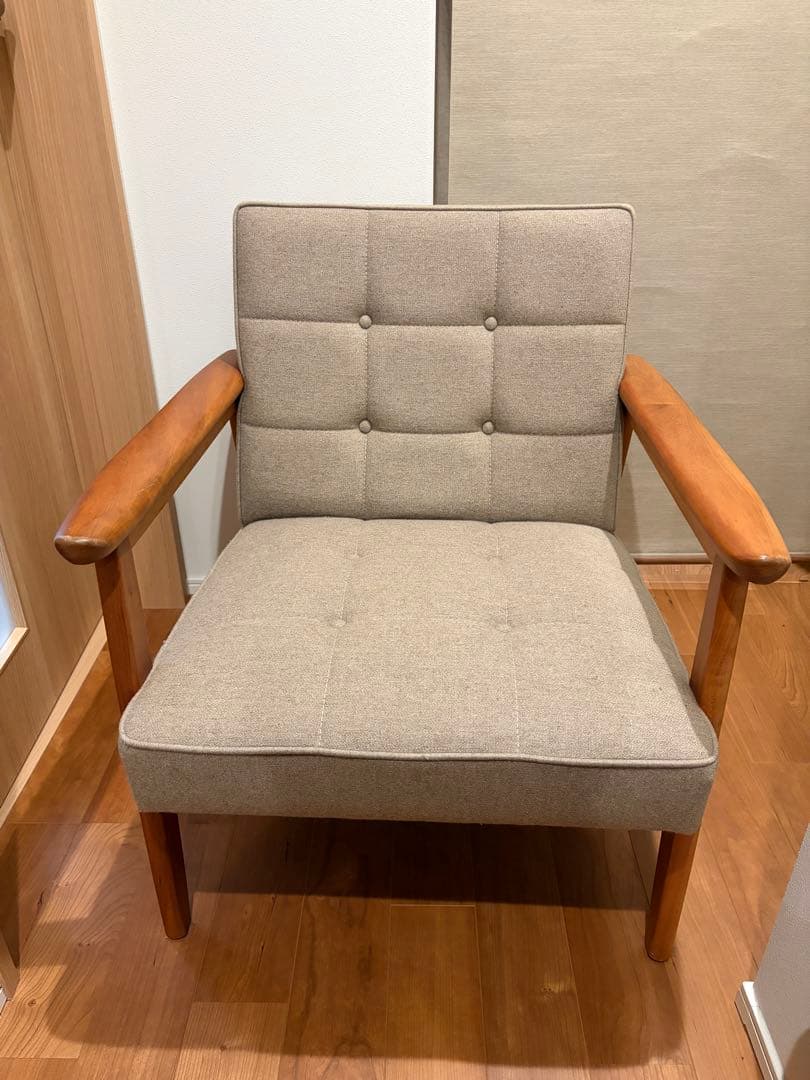 カリモク60 Kチェア 1シーター チェリー × フラノベージュkarimoku