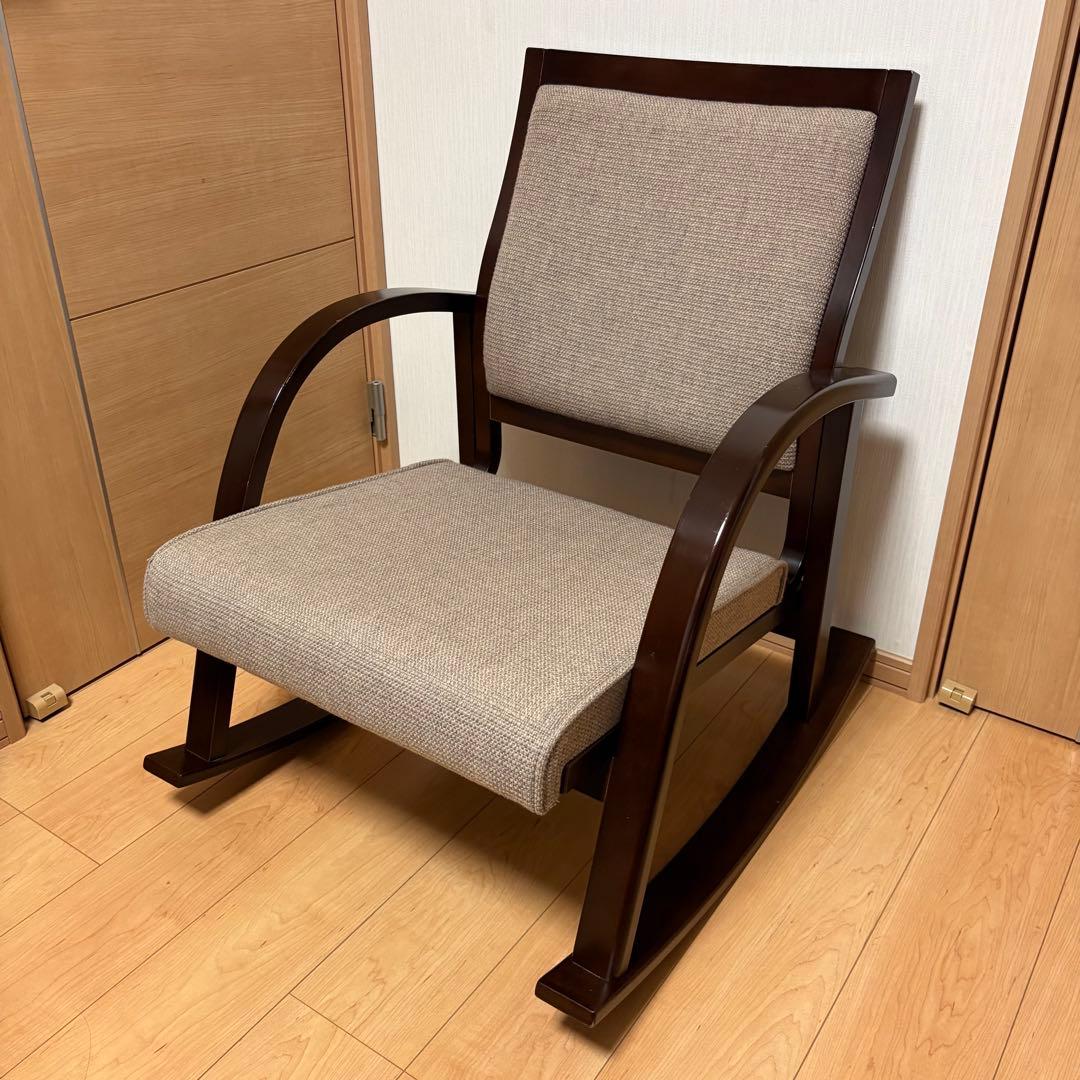 豊橋木工 トヨモク ゆうゆう座 ロッキングチェア ダークブラウン