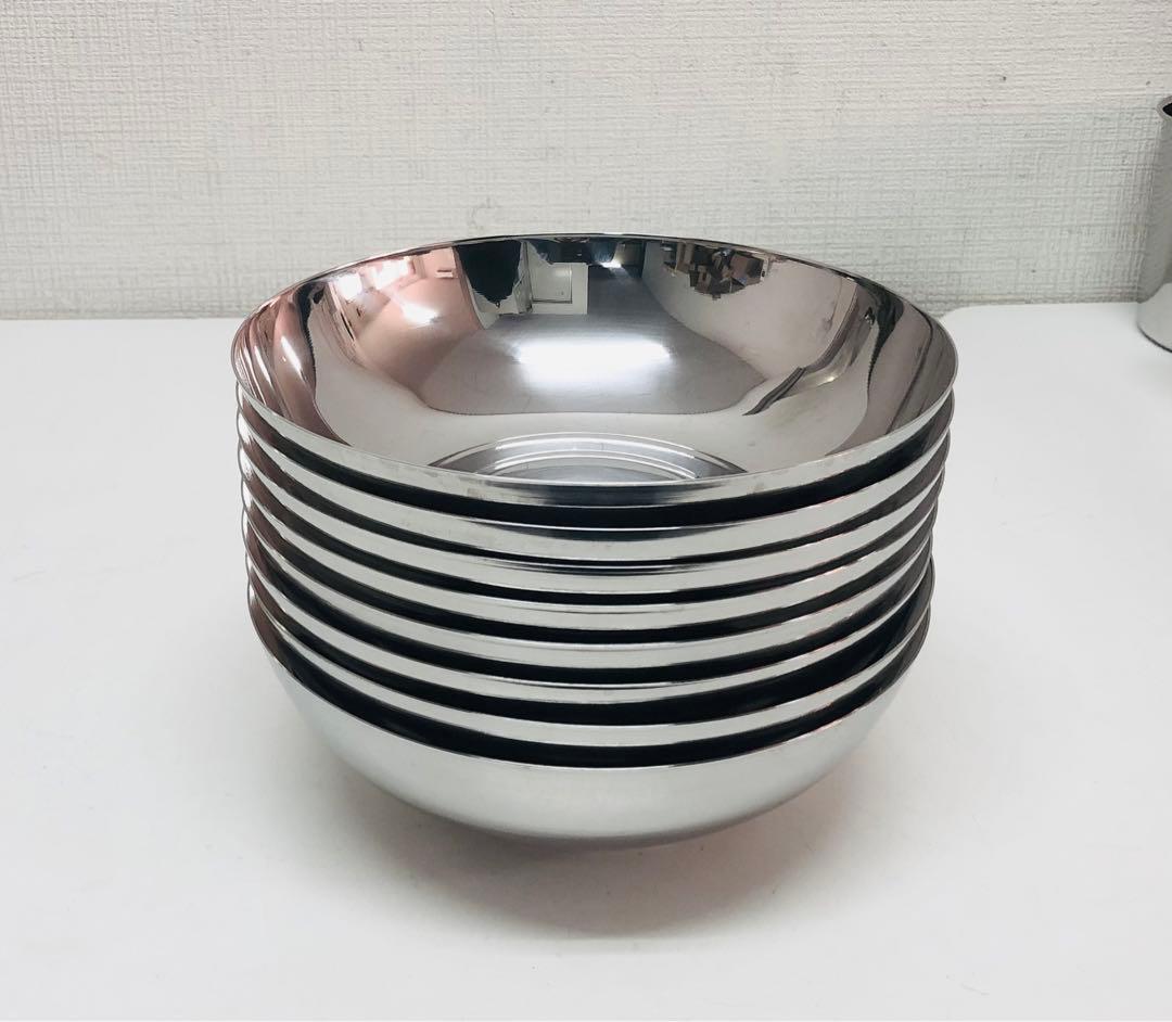 韓国製 18-8ステン冷麺容器 SL-03 8枚セット