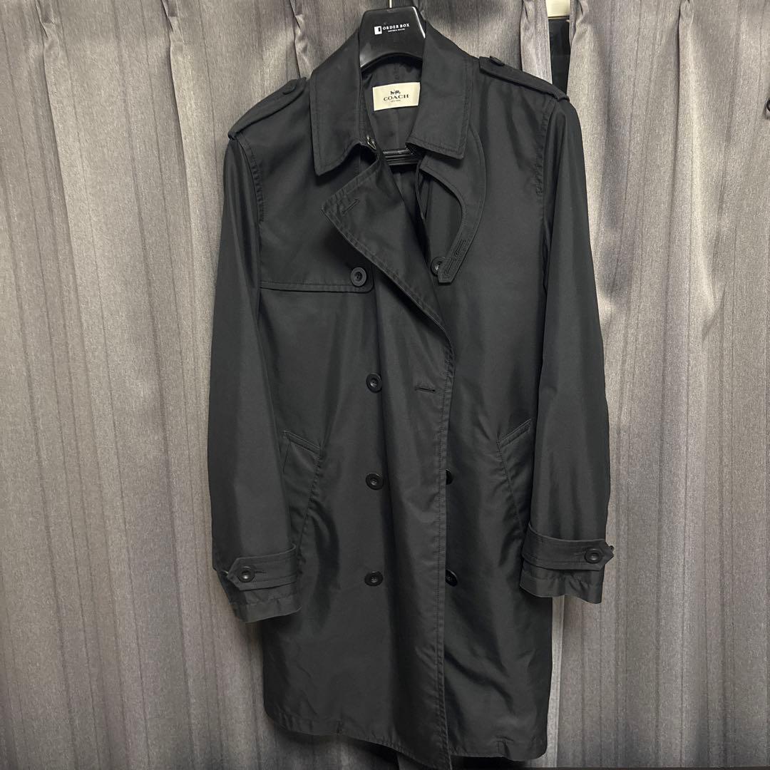 COACH ブラック トレンチコート XL