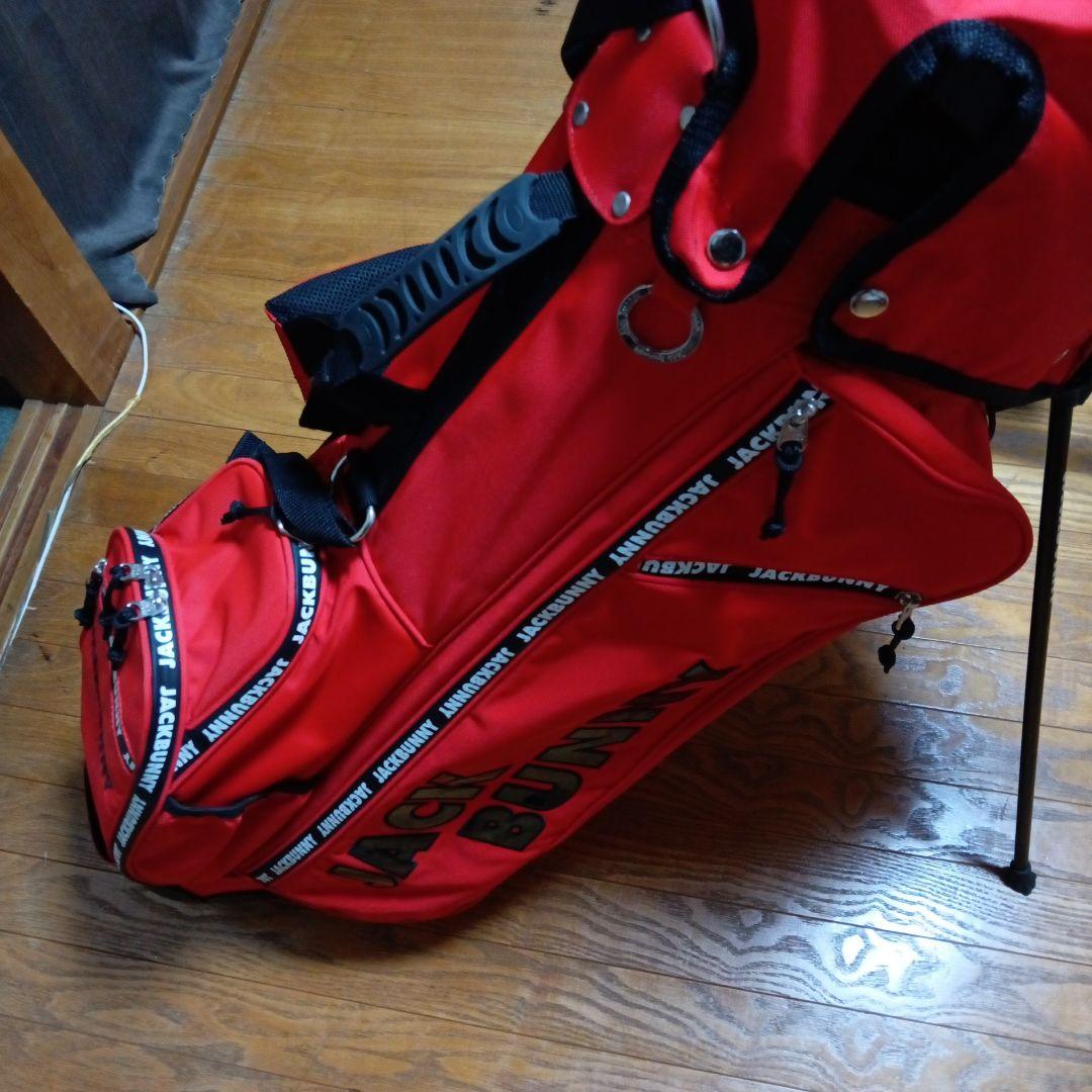 どきんちゃん出品JACK BUNNY キャディバッグ 　スタンド付きレッド