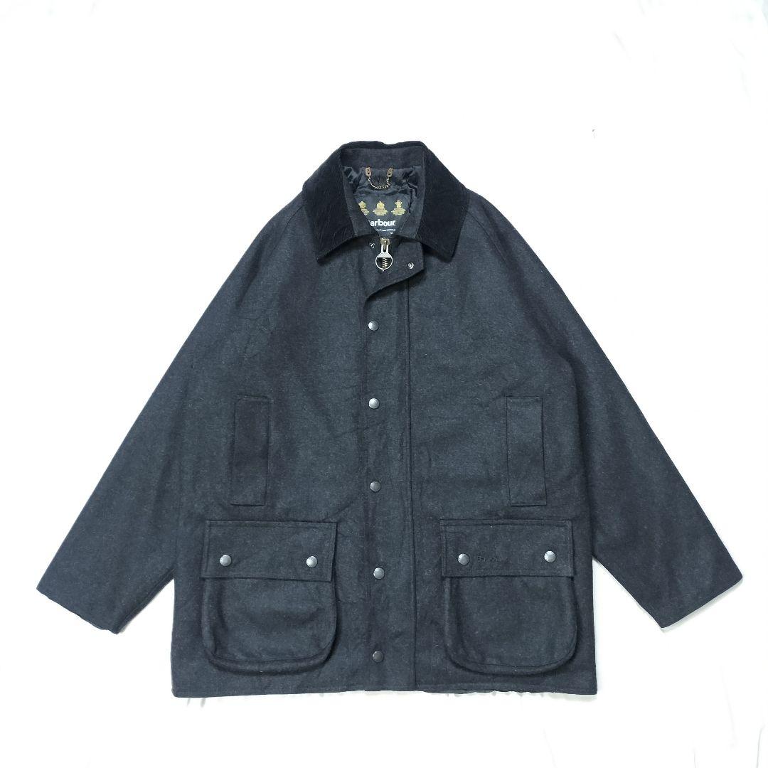 00s Barbour wool beaufort ブラック L