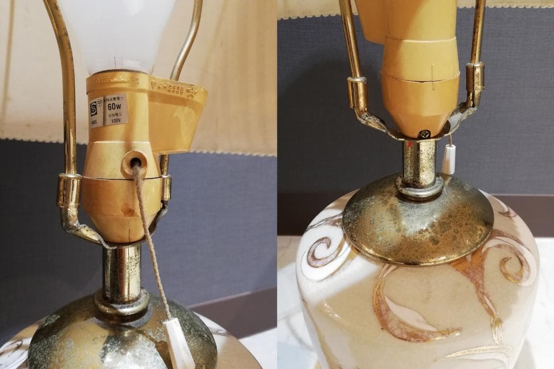 ◆ヴィンテージ 陶器 ランプ レトロ アンティーク シノワズリ