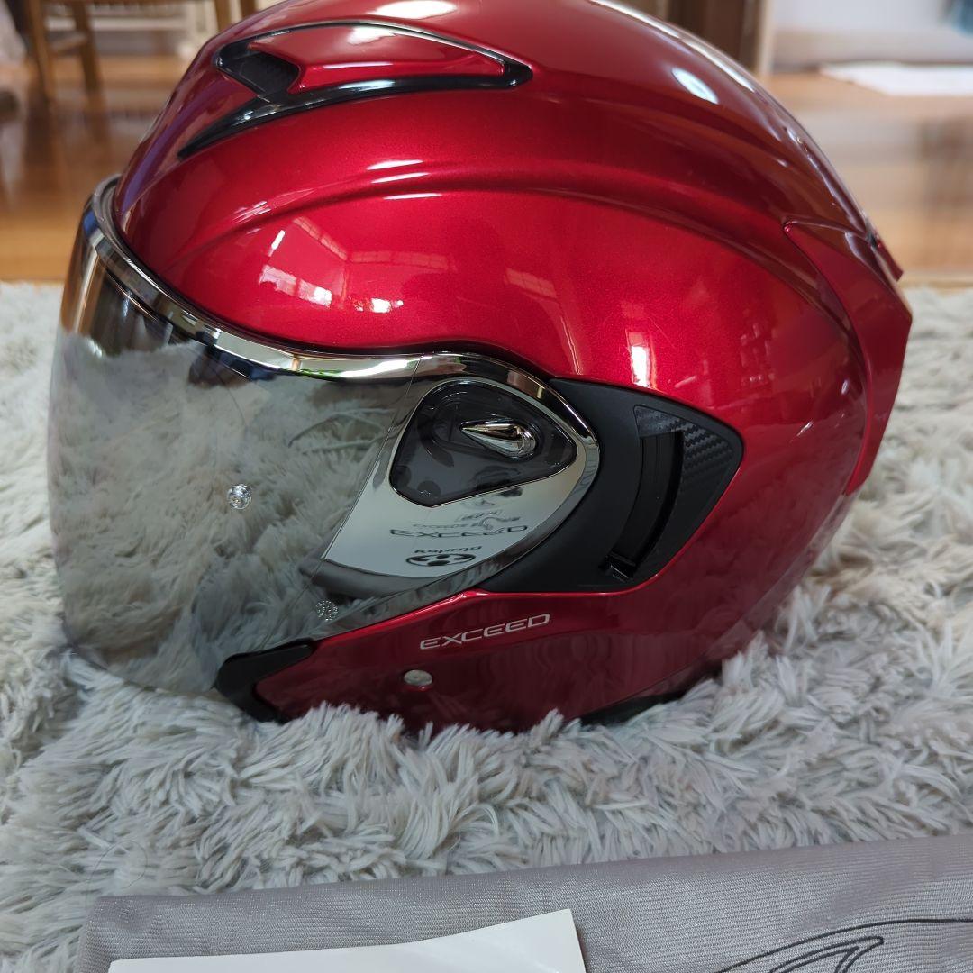 【美品】OGK Kabuto EXCEED ヘルメット M 純正ミラーシールド付