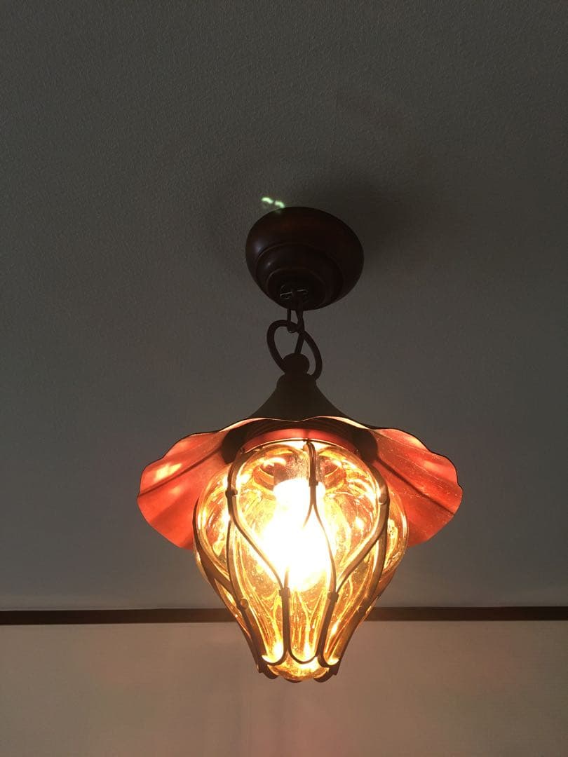 昭和レトロ　琥珀ランプ