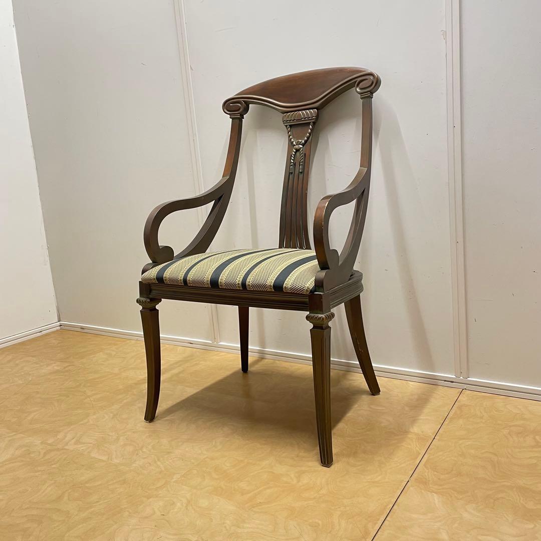 アンティーク調アームチェア② ダイニングチェア チェア 椅子 イス ロココ調