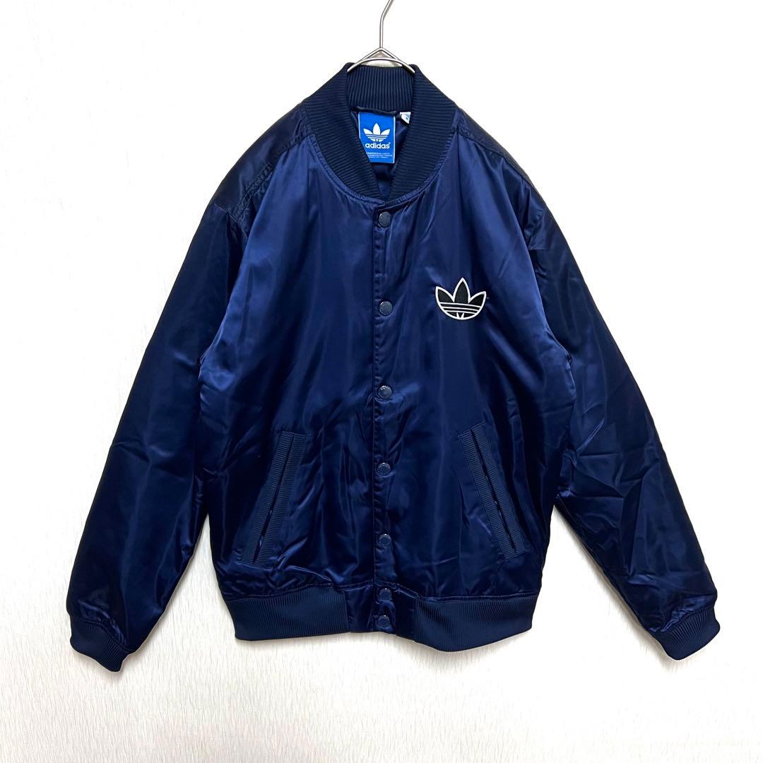 【超希少‼️】美品 adidas ボンバージャケット スカジャン M 紺 古着