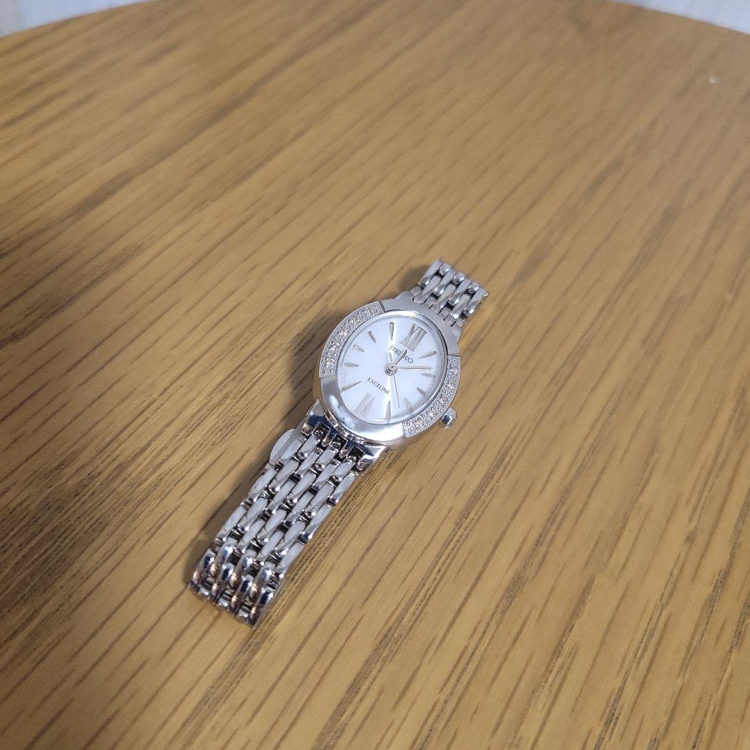 ●可動品●SEIKO セイコー　エクセリーヌ　腕時計　ソーラー　ダイヤベゼル