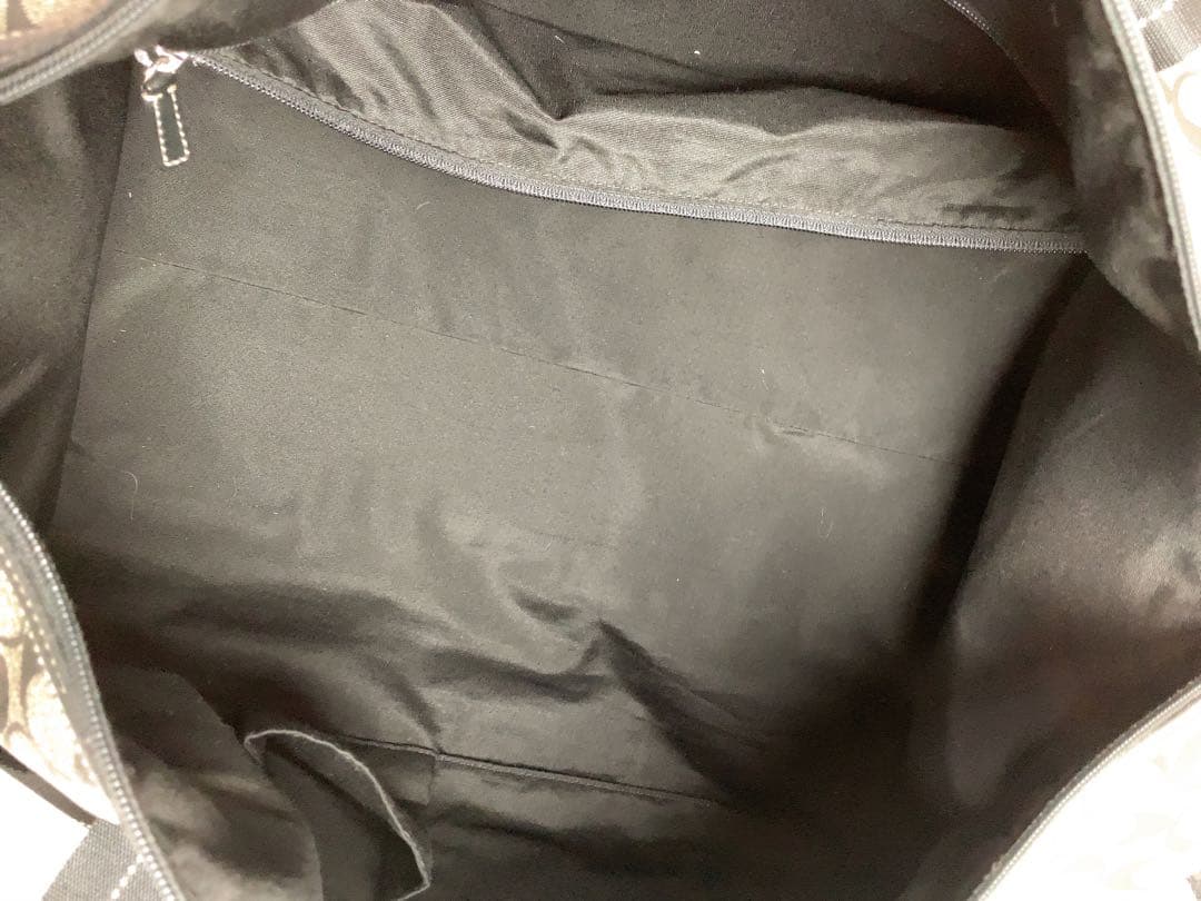 ★コーチ 大型 2WAY ボストンバッグ ヘリテージ ストライプ シグネチャー