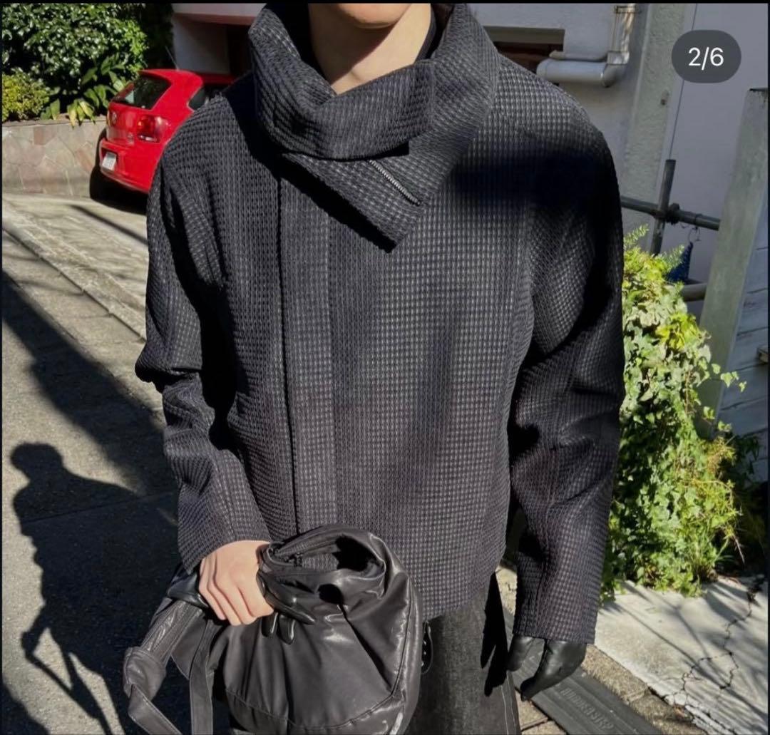 ジャケット・アウター JCAESAR Asymmetric Zipper Short Jacket