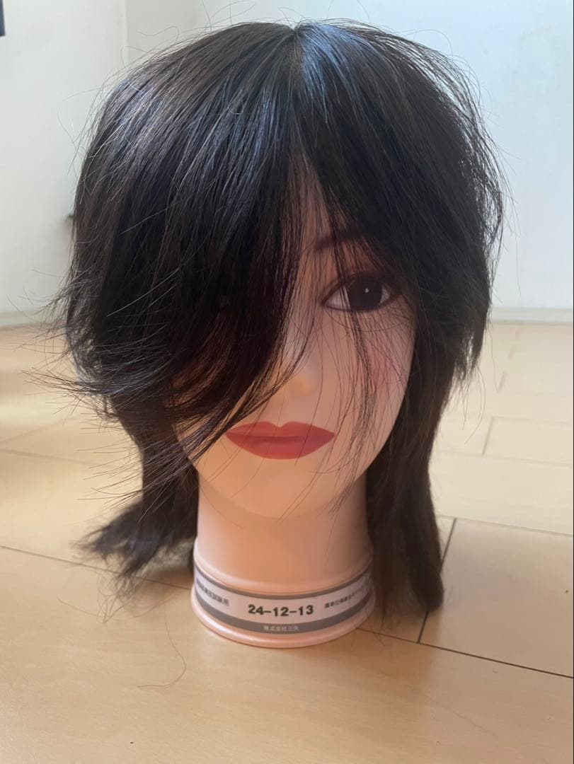 美容師実技試験　本番用　三矢カットウィッグ　【4体】