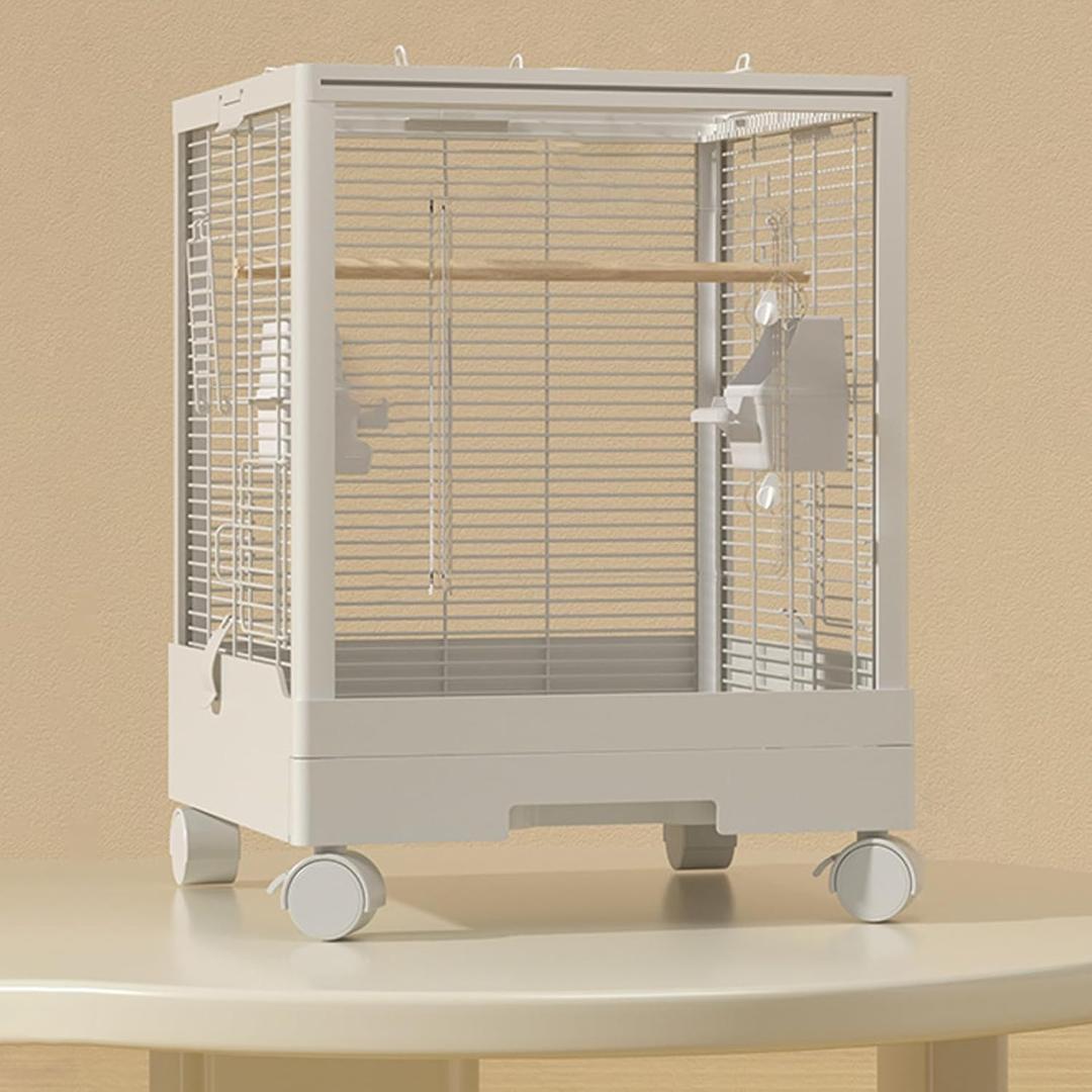 Ruexue鳥かご 透明アクリル扉 シングルレイヤー（45x45x57.5cm）