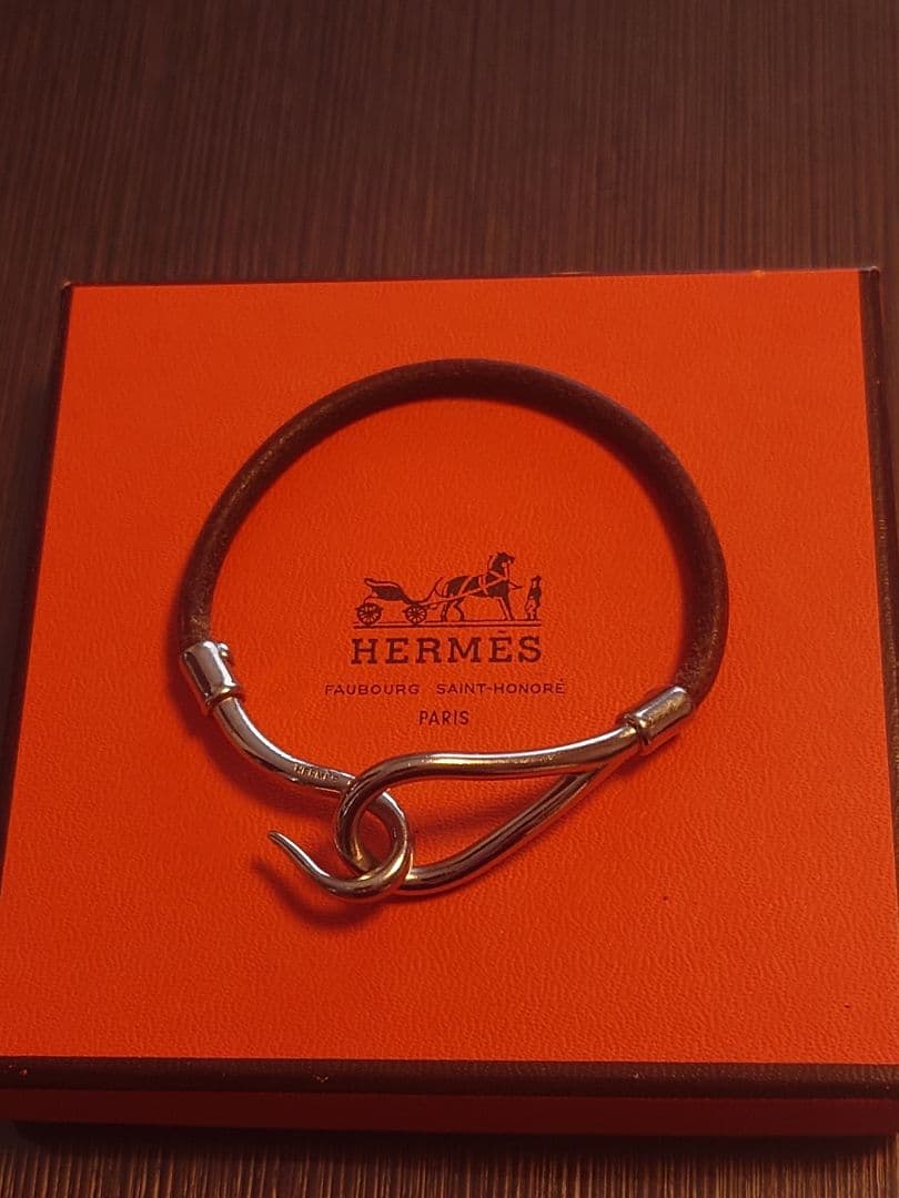 【美品】HERMES エルメス ジャンボブレスレット レザー