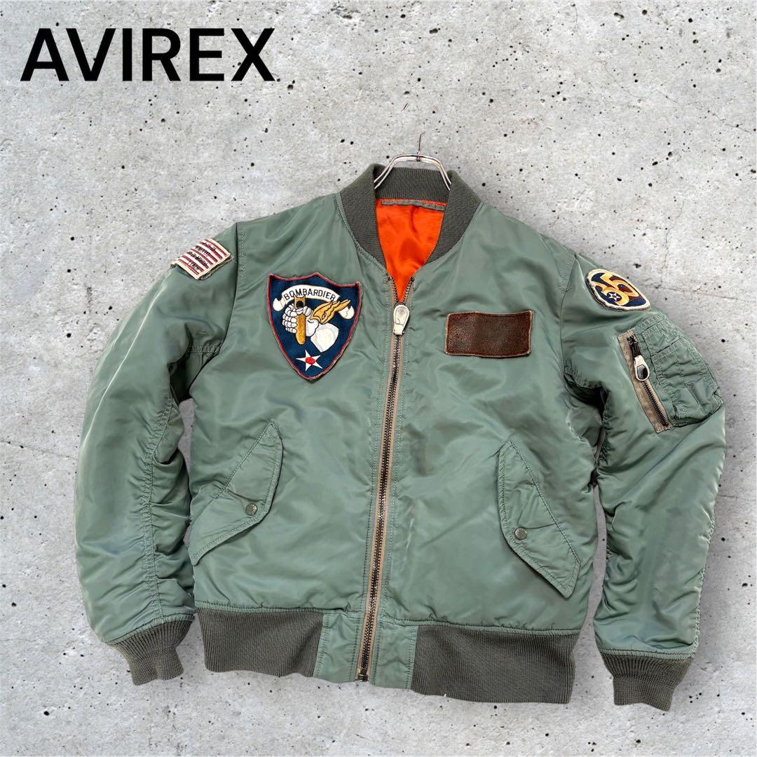 AVIREX アビレックス MA-1 35周年記念 ワッペン カーキ ミリタリー