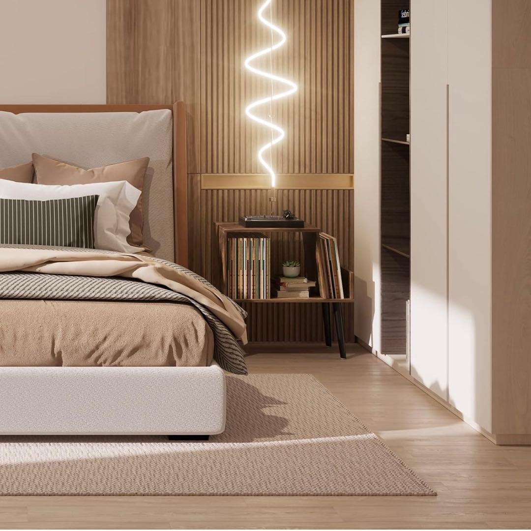 Huakan レコードプレーヤースタンド レコードラック