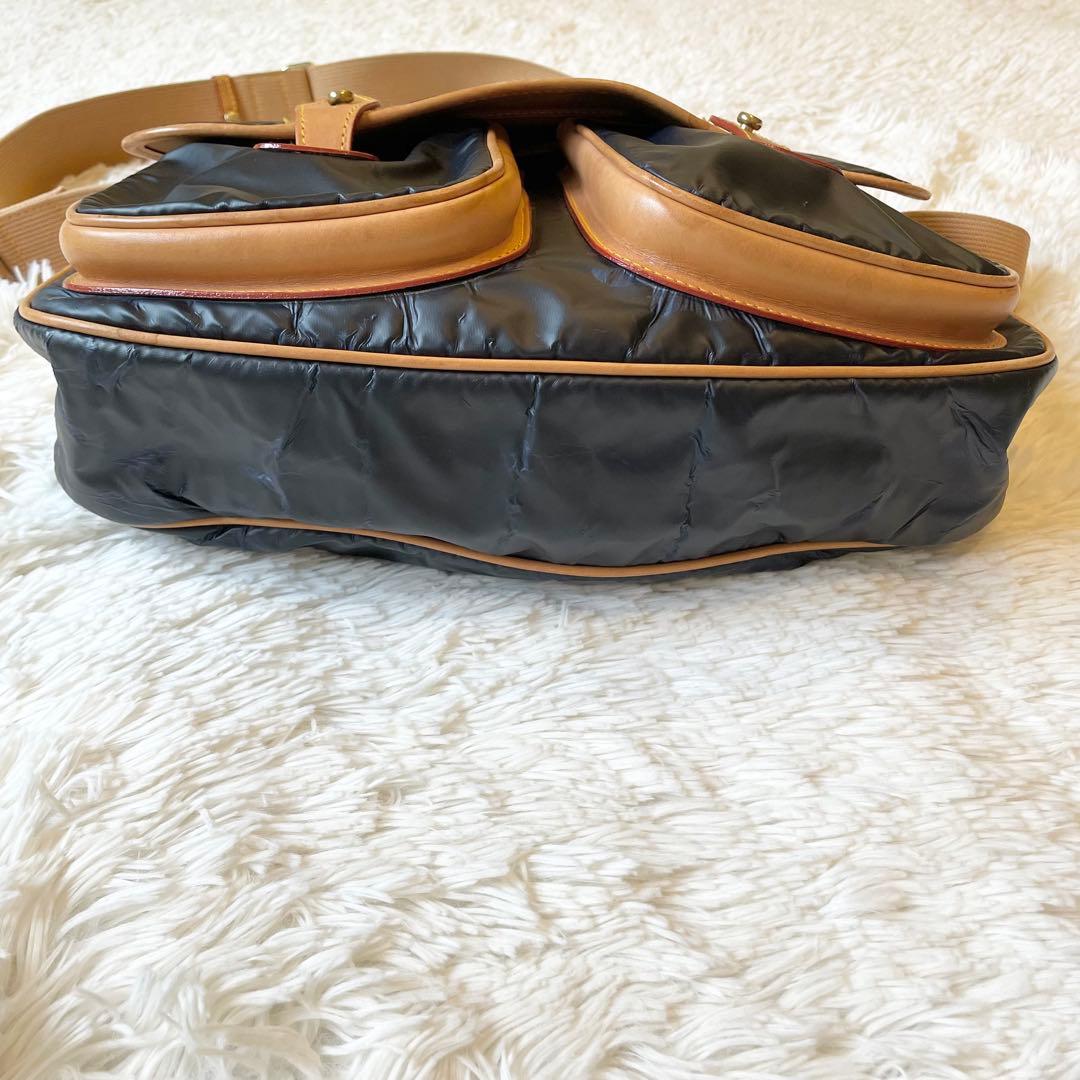 良品★ ハンティングワールド メッセンジャーバッグ バチュークロス ネイビー