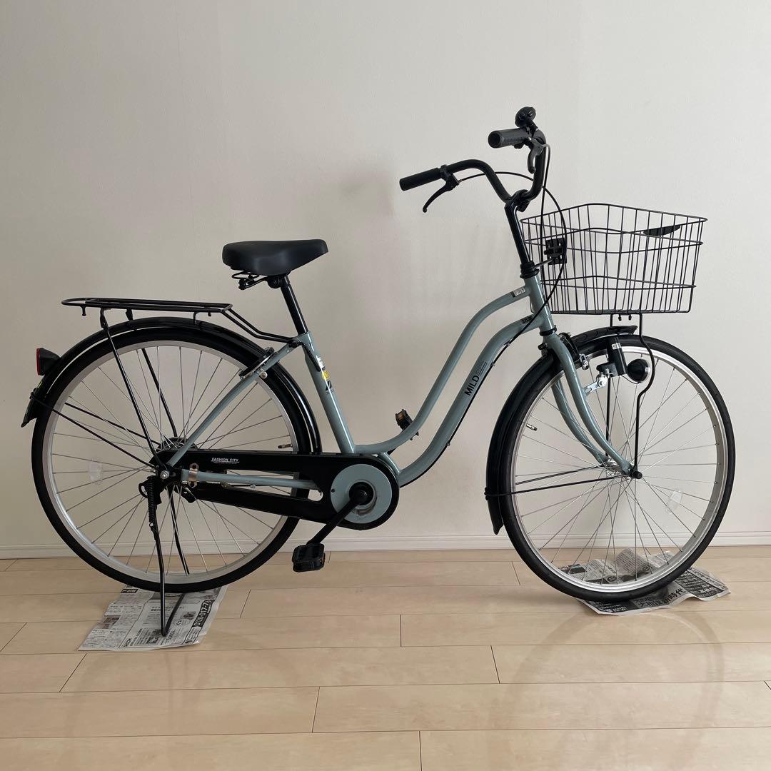 26インチ　自転車 シティサイクル 前カゴ付き