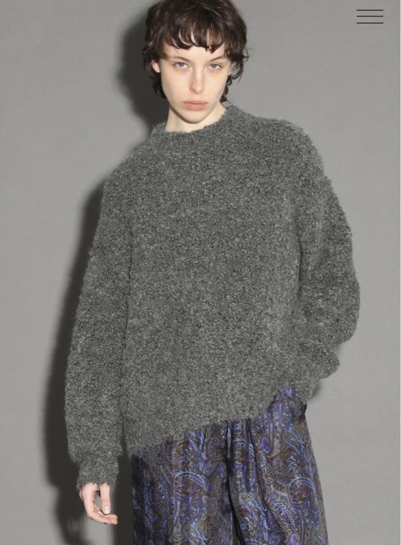 sacra アルパカウールニット　ブークレニット カシミヤ