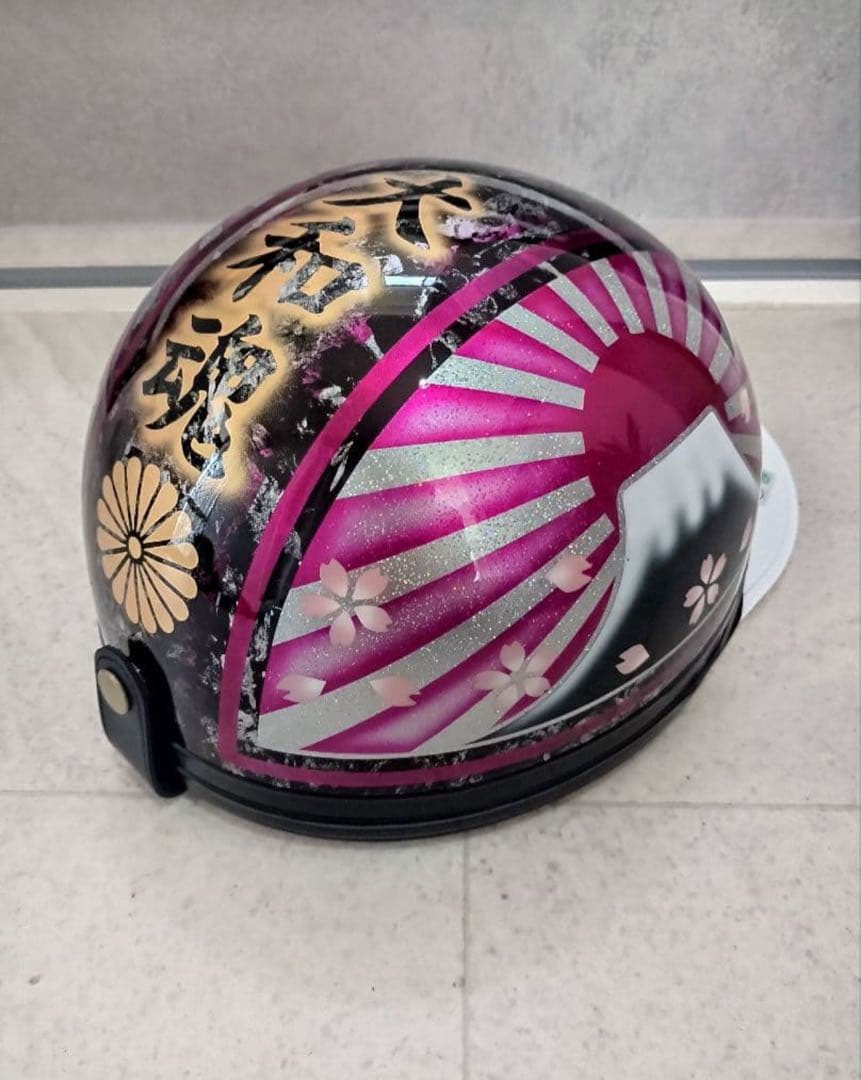 和魂デザイン 半帽ヘルメット ピンク