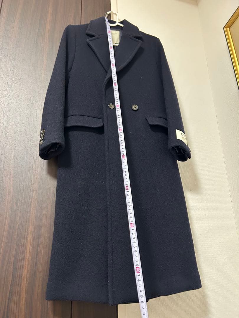 採寸ありB:MING by BEAMS / ネイビー チェスターコート Sサイズ