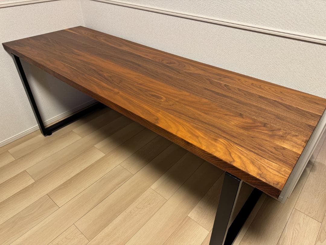 【簡単組立】IKEA イョルスタ天板 × ブラック脚 デスク 配線トレー付き