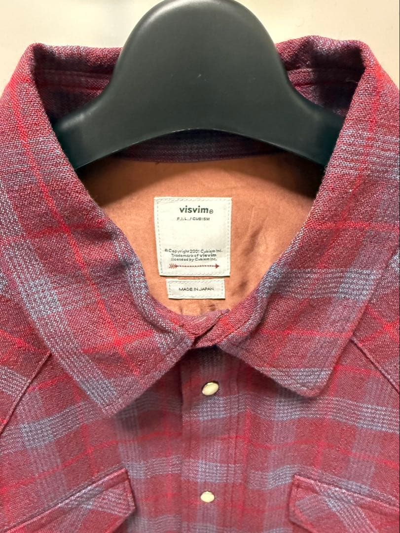 トップス visvim FOUR CORNERS CHECK L/S