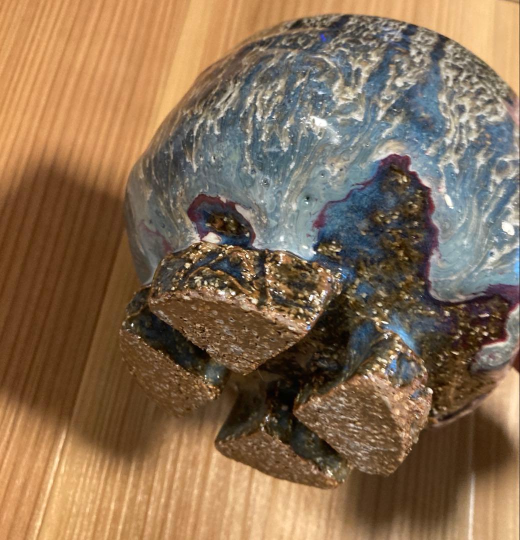 萩焼　陶器 山根清玩　しだれ釉　抹茶碗　光彩庵　新品未使用 自宅保管