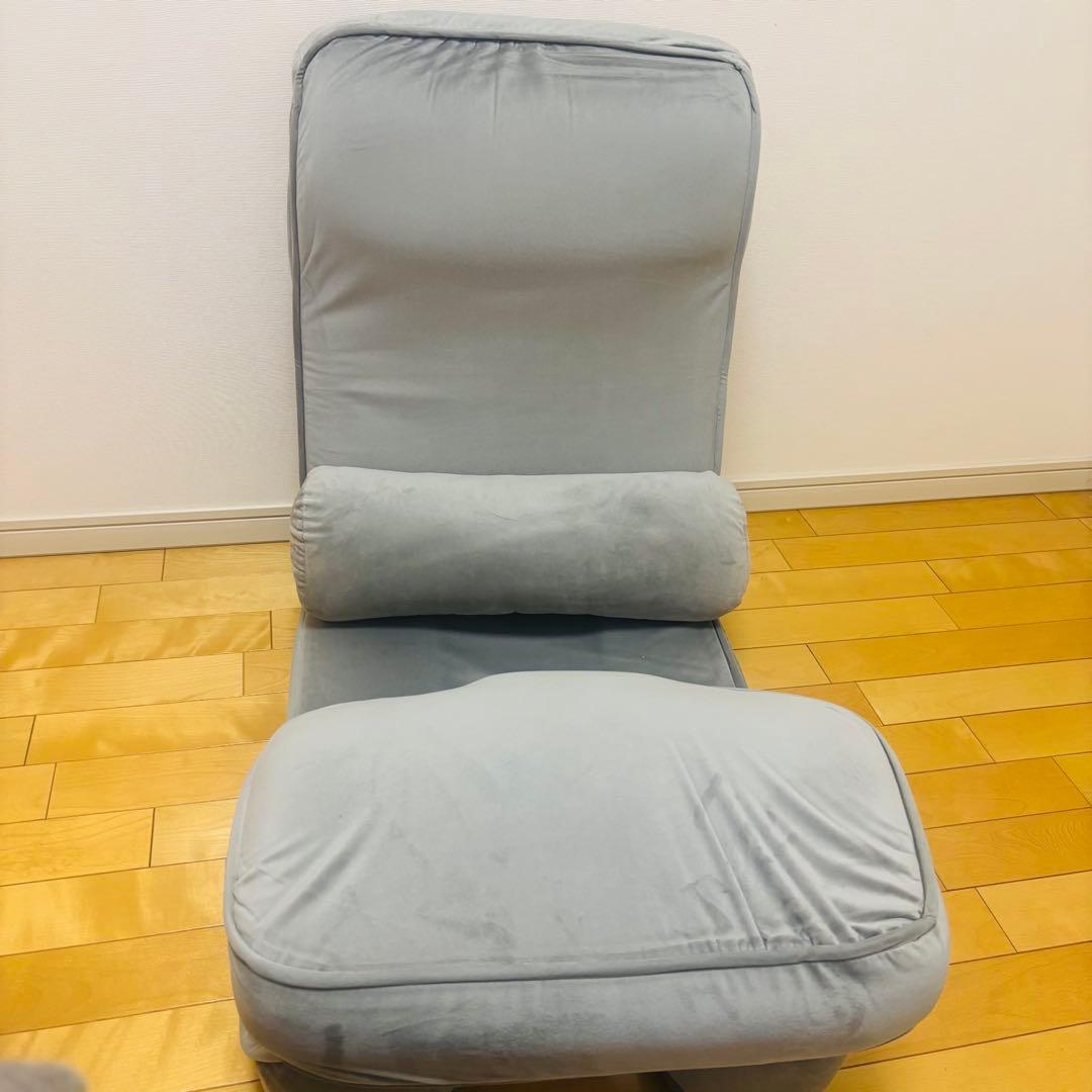 ニトリ　ゲーミング座椅子2 グレー　カバー付き　イエローグリーン