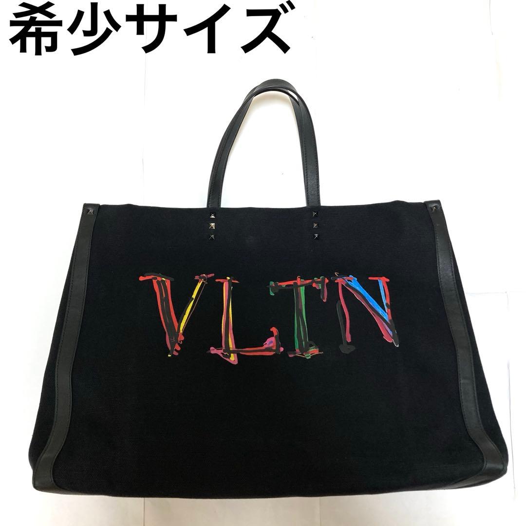 ラムちゃん 美品 ロゴトートバッグ 大きいサイズ VLTN バレンティノ