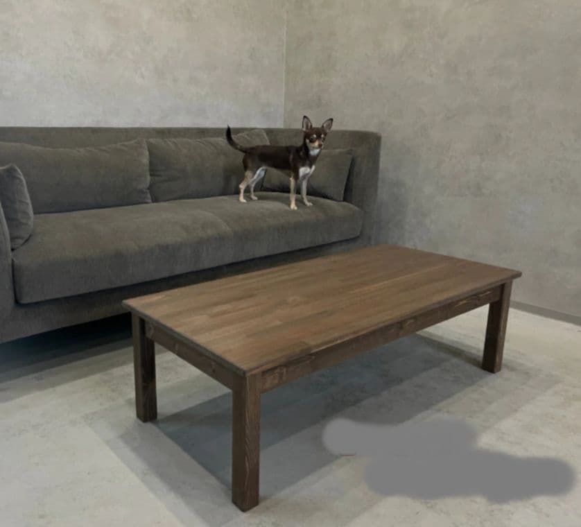 木製テーブル 2引き出し付き