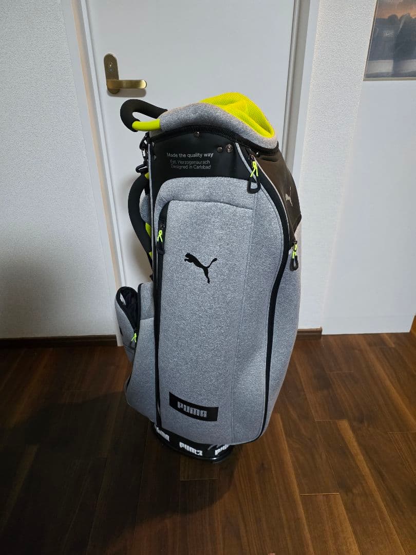 PUMA キャディバッグ グレー/イエロー