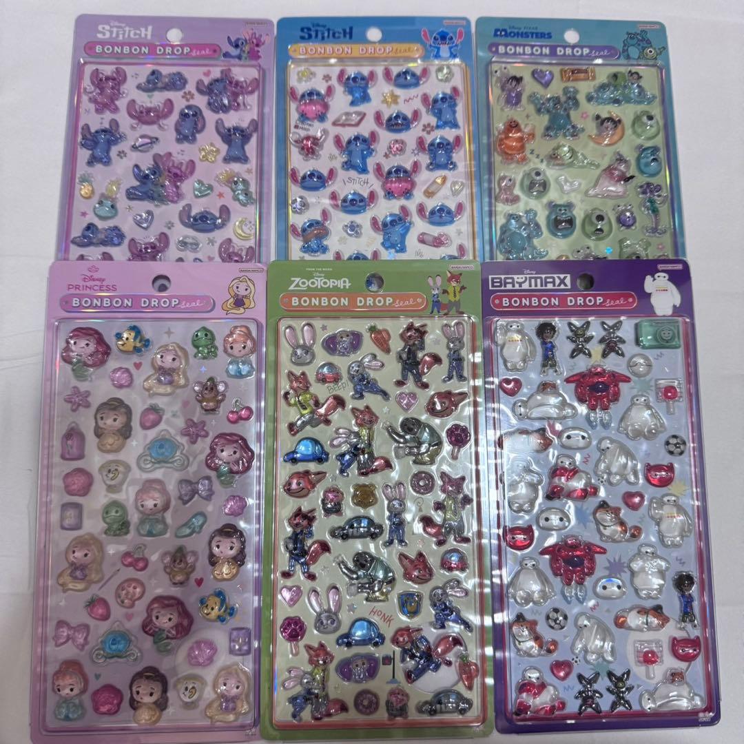 [正規品]ボンボンドロップシールディズニー6点セット