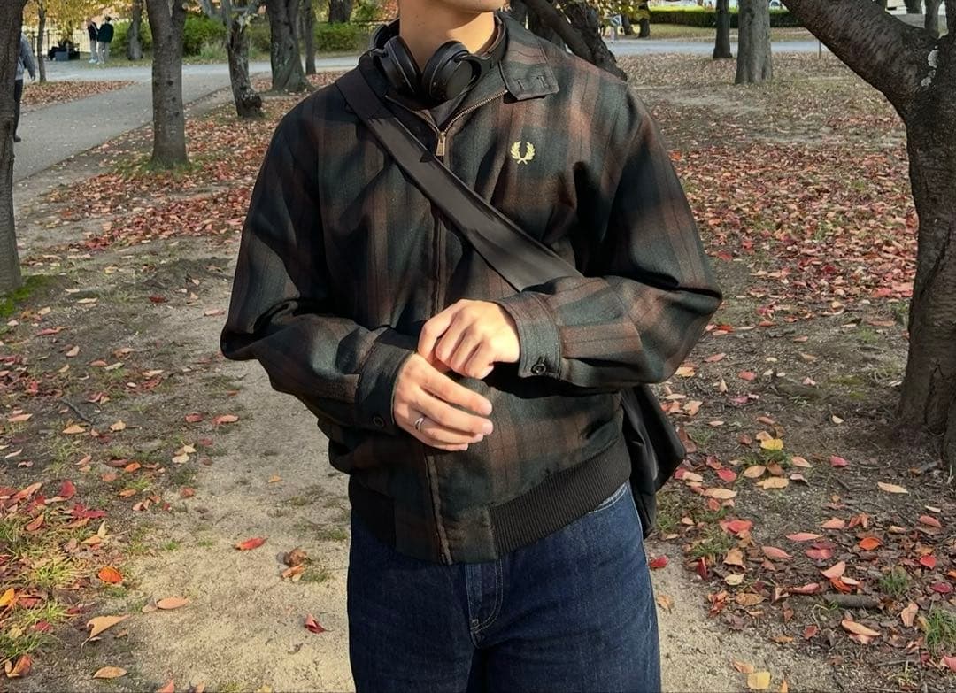 フレッドペリー Fredperry チェック　ハリントンジャケット