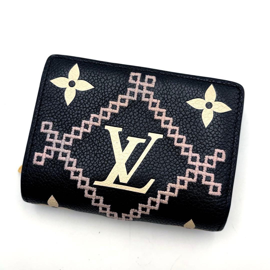 美品 希少 ルイヴィトン アンプラント ブロデリー クレア 二つ折り財布