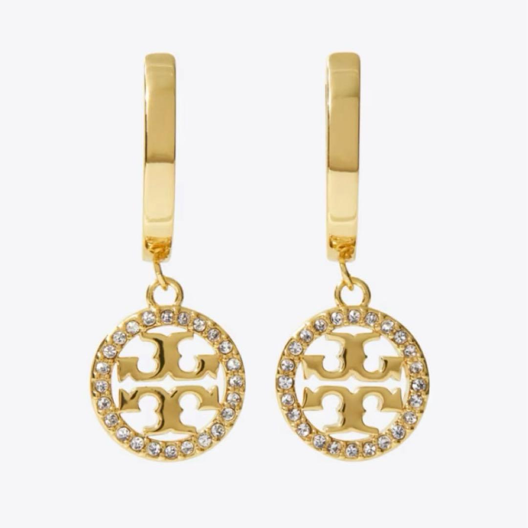 TORY BURCH アイコン パヴェ フープ ピアス ゴールド 新品未使用