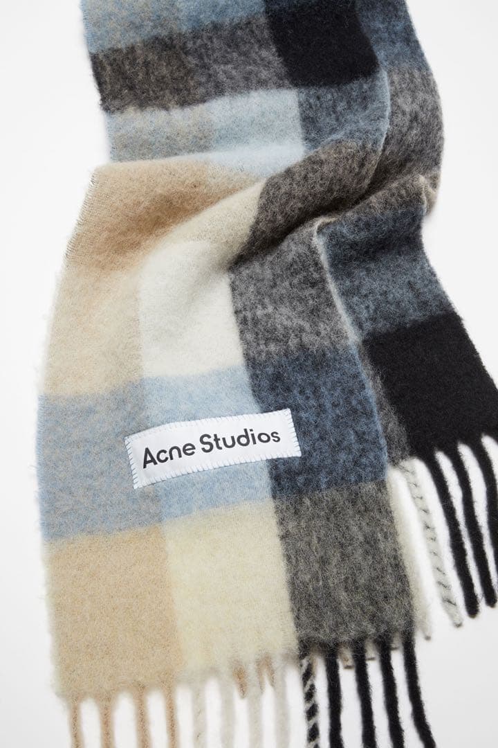 【正規品】Acne Studios マフラー　モヘアチェックスカーフ