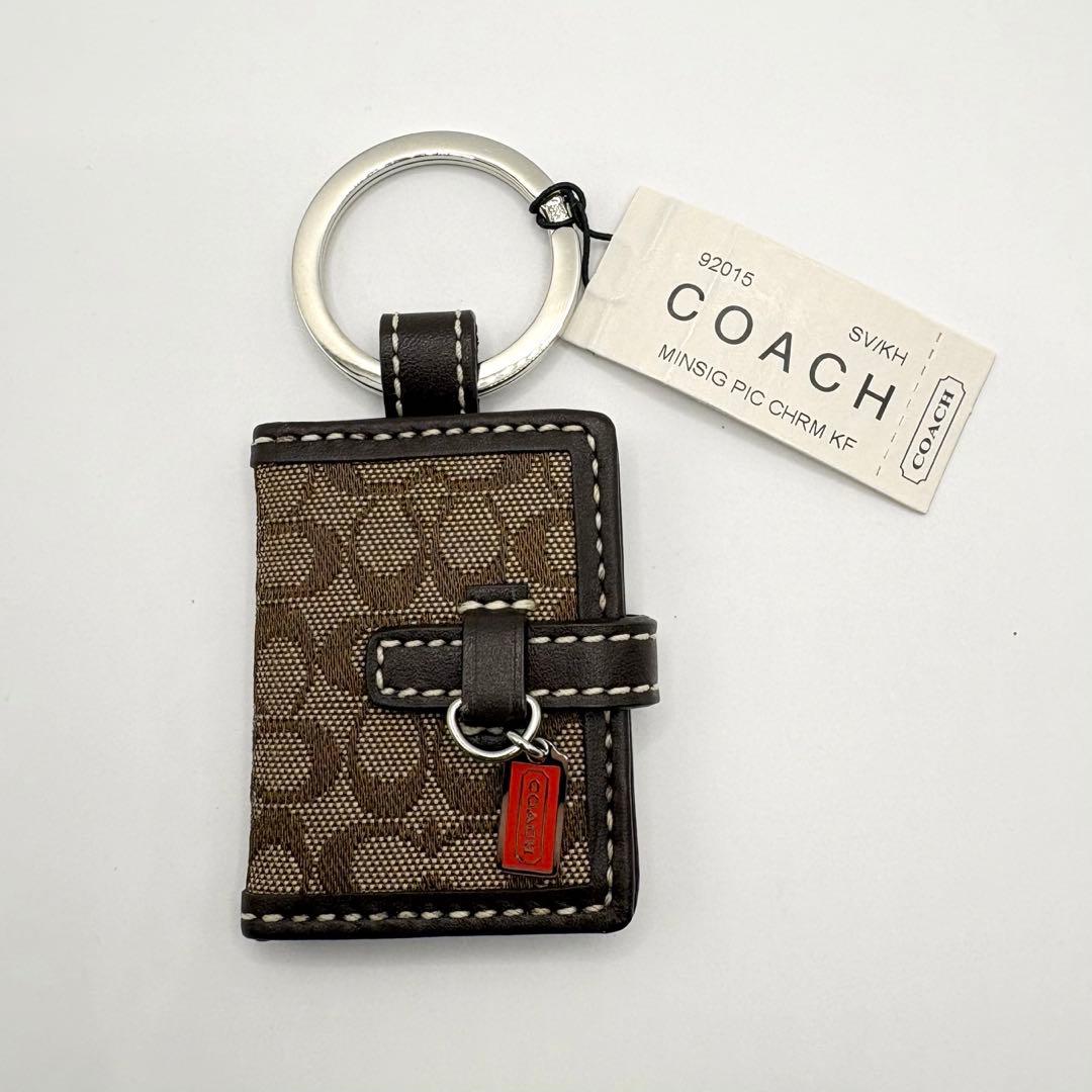 【未使用】COACH コーチ ミニ手帳型 フォトキーホルダー チャーム