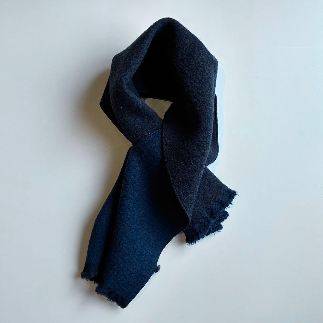 STUDIO NICHOLSON スタジオニコルソン ウールマフラー ネイビー