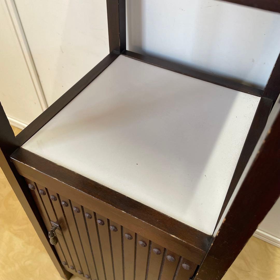 オールド カリモク 収納棚 キャビネット スリム棚 ラック ビンテージ レトロ