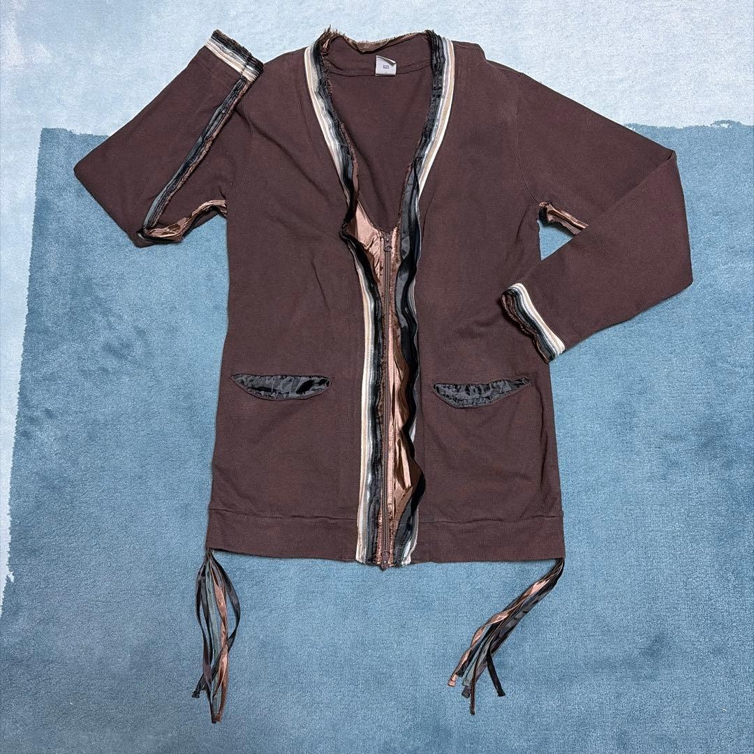 PPFM 00s y2k フリンジ スウェット カーディガン