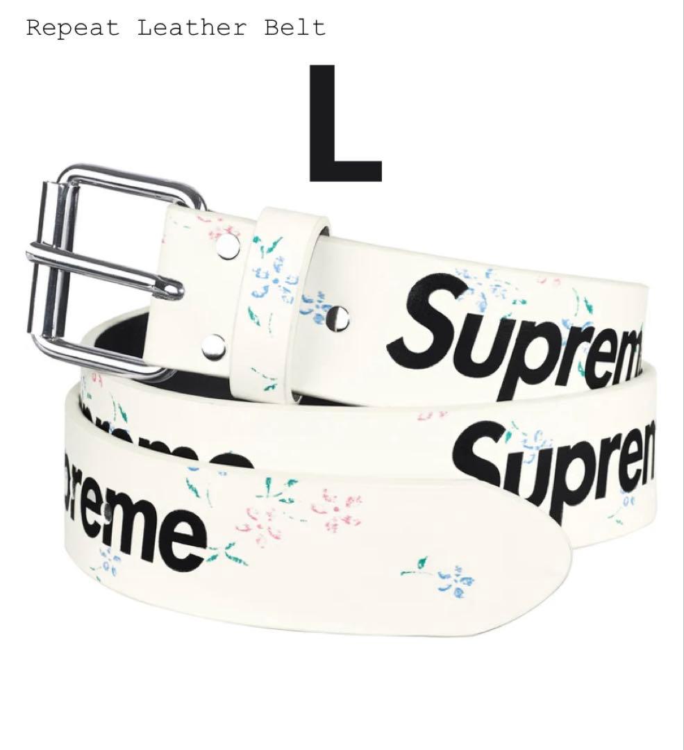 【Supreme】Repeat Leather Belt Floral L