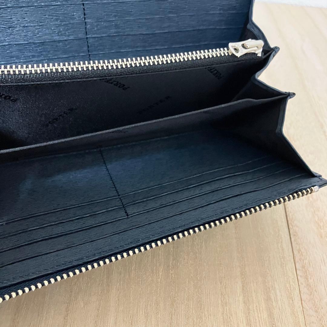 訳あり未使用✨ ポーター PORTER カレント L字ZIP 長財布 ネイビー