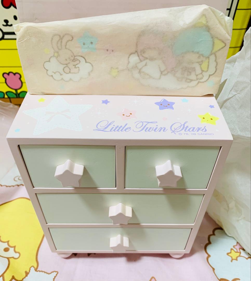 リトルツインスターズ キキララ キキ＆ララ 木製チェスト