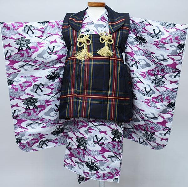 七五三 三歳 男児 被布着物フルセット おりびと NO34072