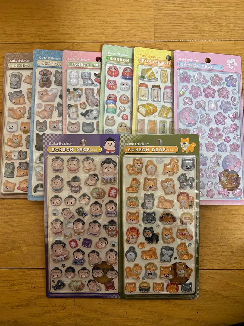 早い者勝ち！正規品 ボンボンドロップシール 新作 和柄 8種