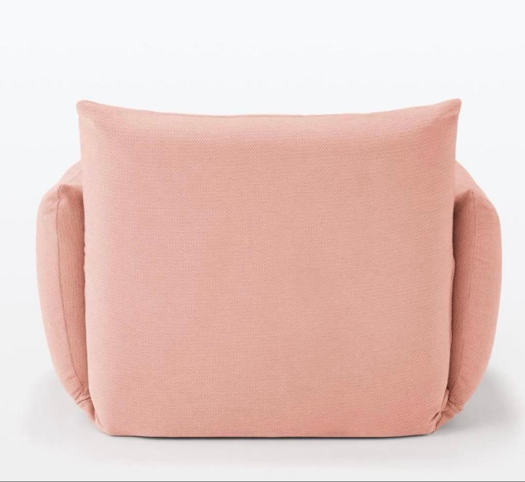 最終値下げ 無印良品 未使用に近い リクライニングソファ ピンク 1シーター