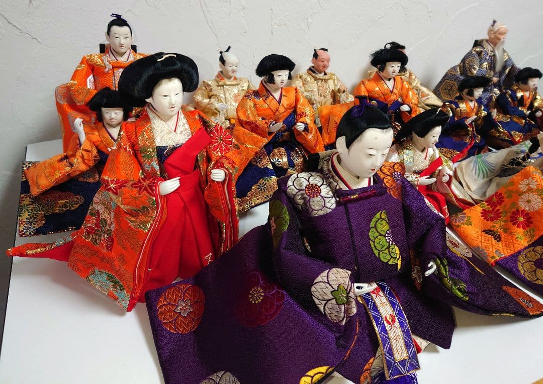 【15体セット】伝統的 和装ひな人形 お雛様 ひな祭り 雛人形 飾り
