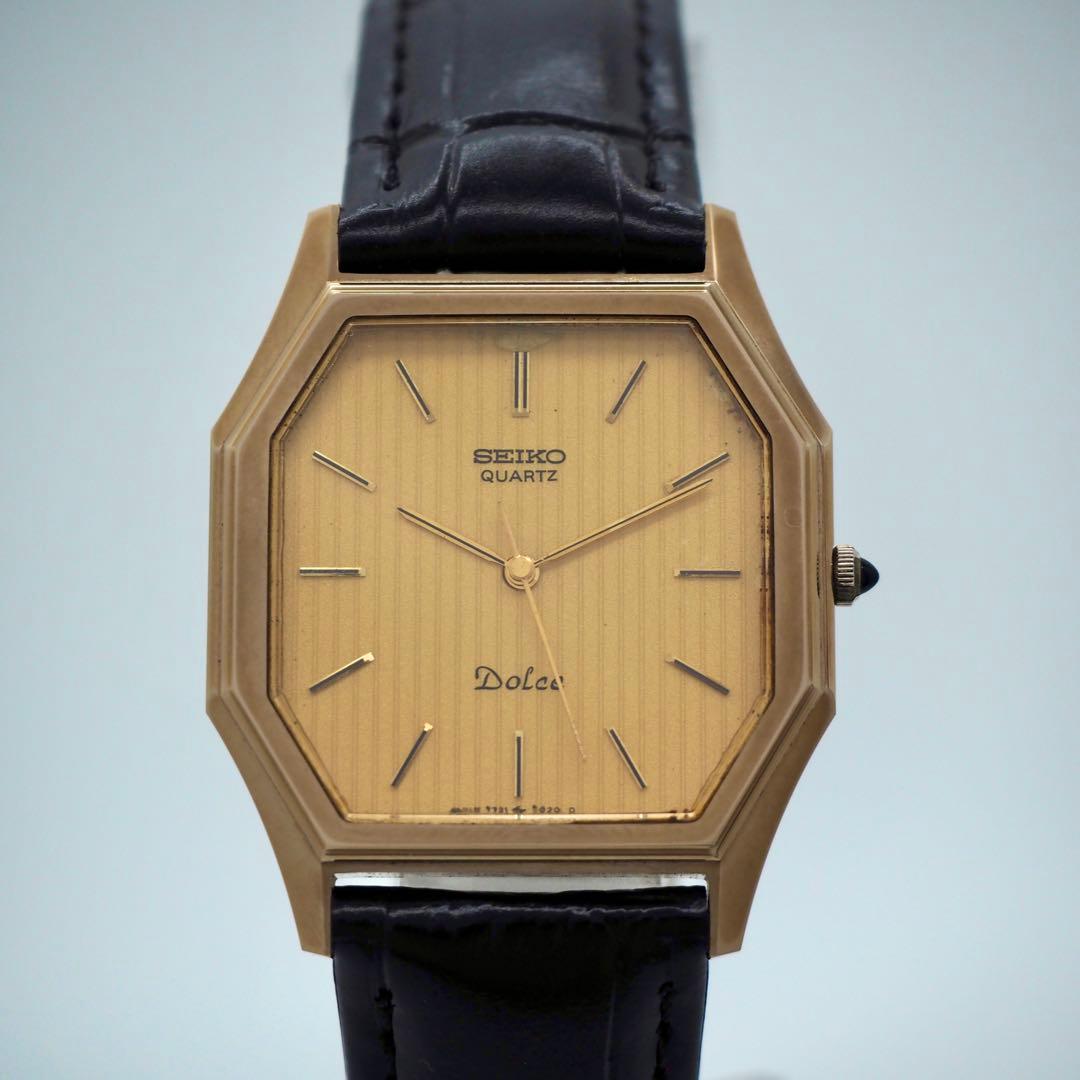 専用76 SEIKO Dolce メンズ 時計 新品ベルト オクタゴン　ゴールド