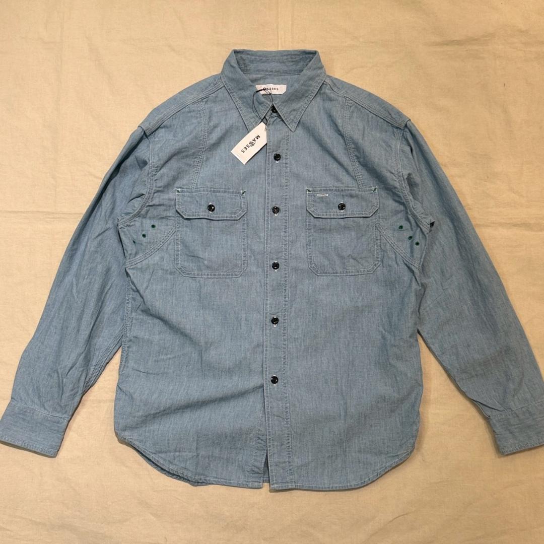 25aw 新品 MASSES マシス シャンブレーワークシャツ M